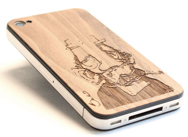 竹木手機(jī)外殼激光雕刻